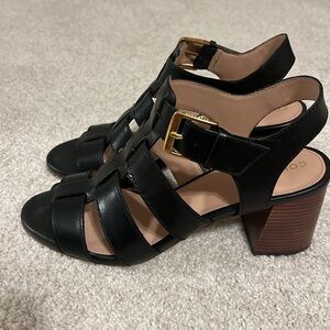 Cole Haan Black Leather Sandals